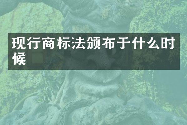 现行商标法颁布于什么时候