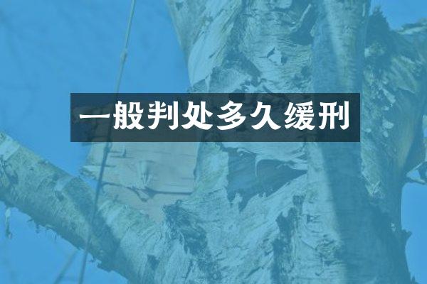 一般判处多久缓刑