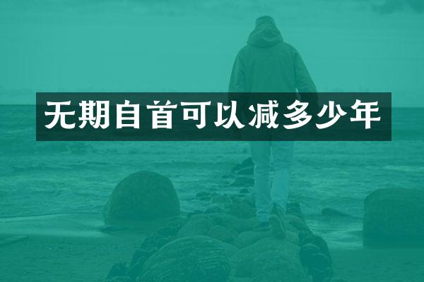 无期自首可以减多少年