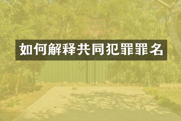 如何解释共同犯罪罪名