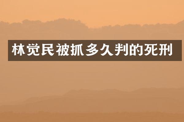 林觉民被抓多久判的死刑
