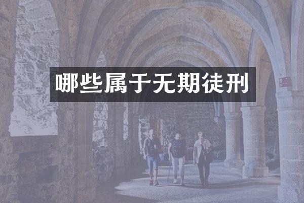 哪些属于无期徒刑