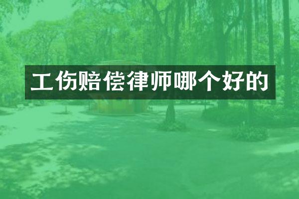 工伤赔偿律师哪个好的