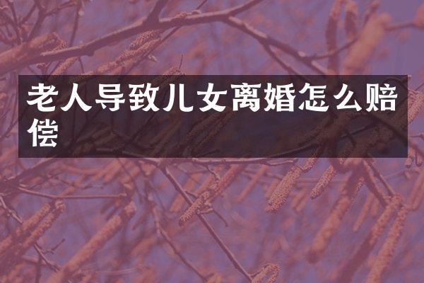 老人导致儿女离婚怎么赔偿