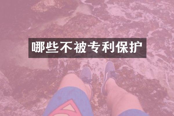 哪些不被专利保护