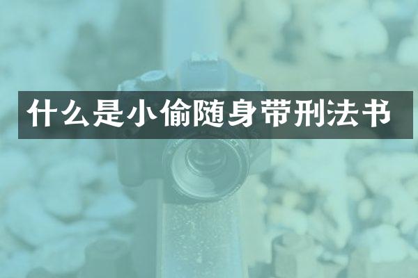 什么是小偷随身带刑法书