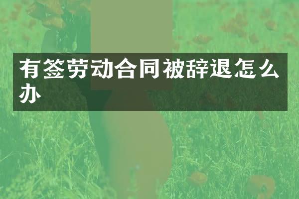 有签劳动合同被辞退怎么办
