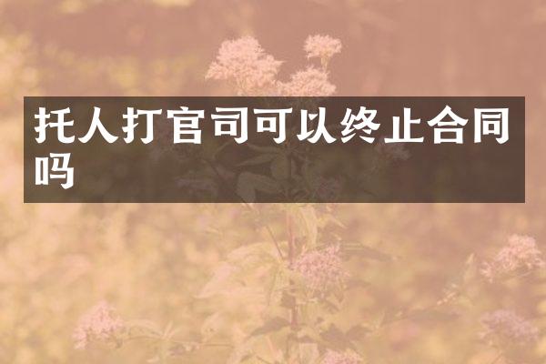 托人打官司可以终止合同吗