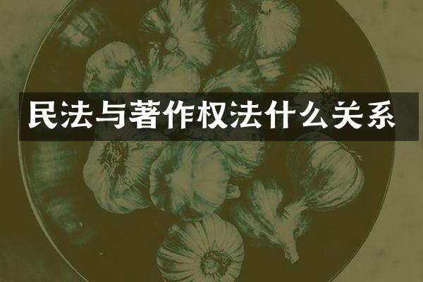 民法与著作权法什么关系