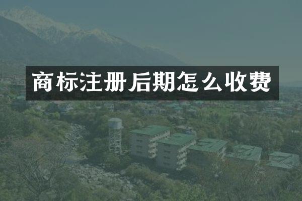 商标注册后期怎么收费