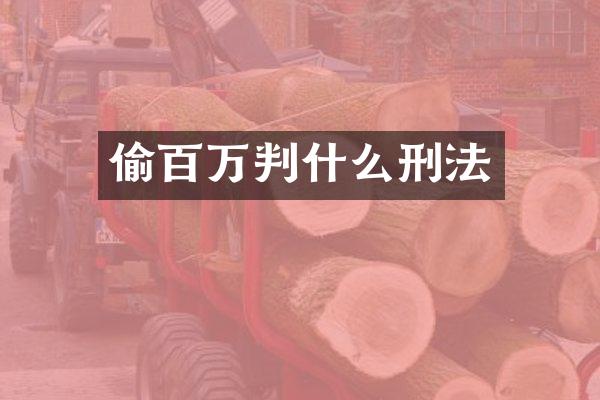 偷百万判什么刑法