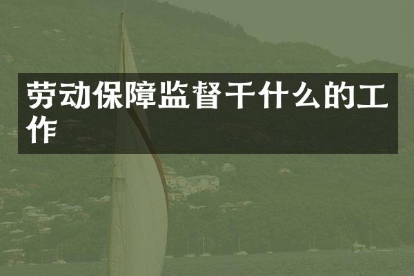 劳动保障监督干什么的工作