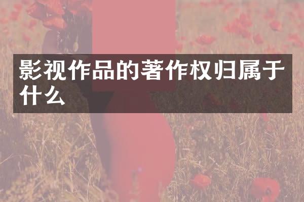 影视作品的著作权归属于什么
