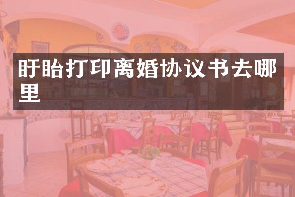 盱眙打印离婚协议书去哪里