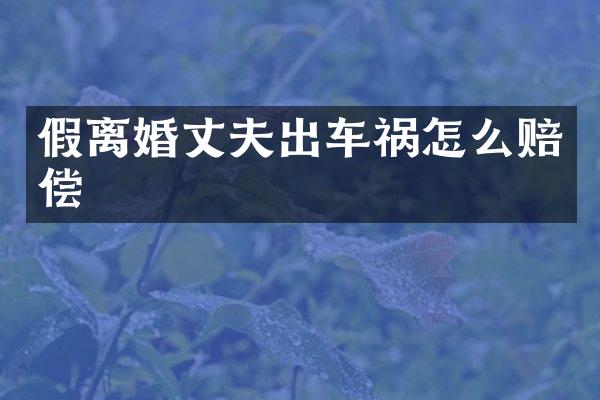 假离婚丈夫出车祸怎么赔偿