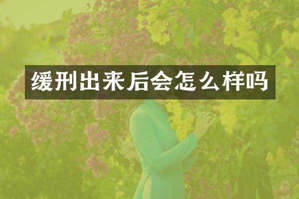 缓刑出来后会怎么样吗