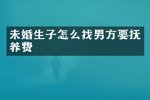 未婚生子怎么找男方要抚养费