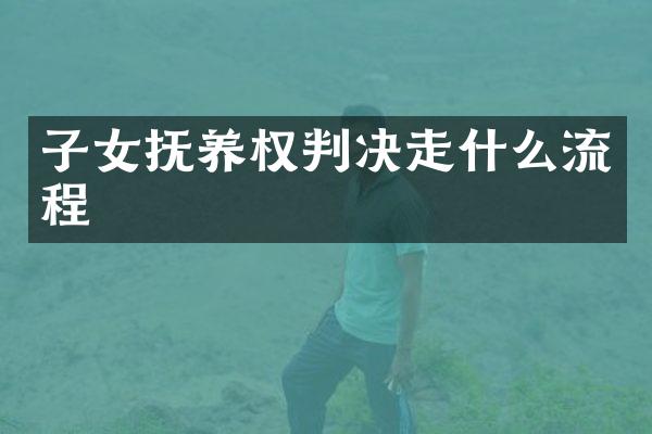 子女抚养权判决走什么流程