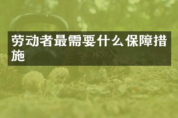 劳动者最需要什么保障措施