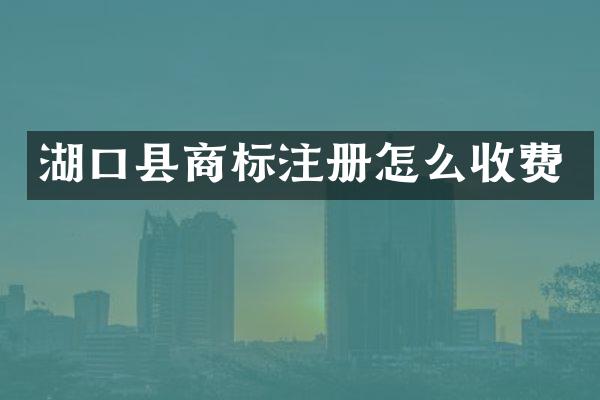 湖口县商标注册怎么收费