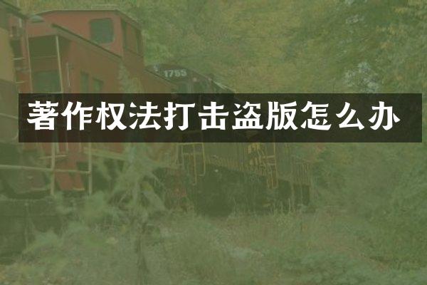 著作权法打击怎么办