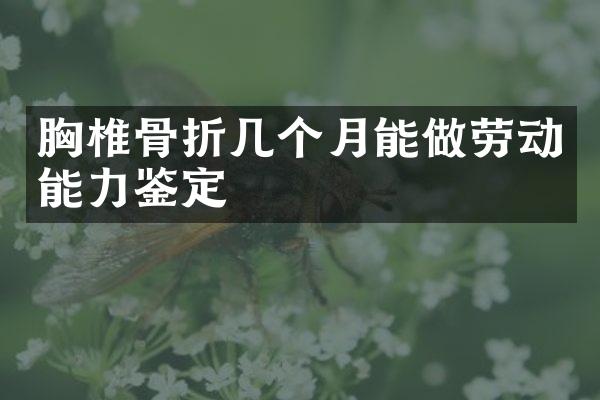 胸椎骨折几个月能做劳动能力鉴定
