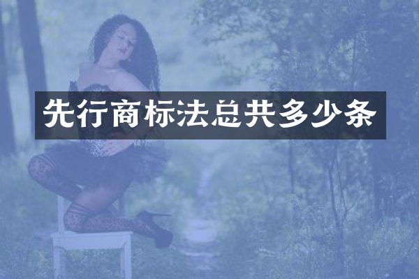 先行商标法总共多少条