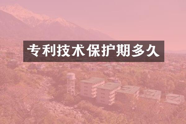 专利技术保护期多久