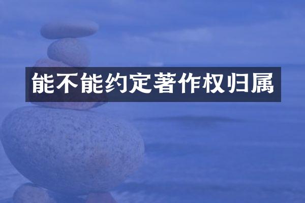 能不能约定著作权归属