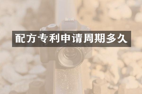 专利申请周期多久
