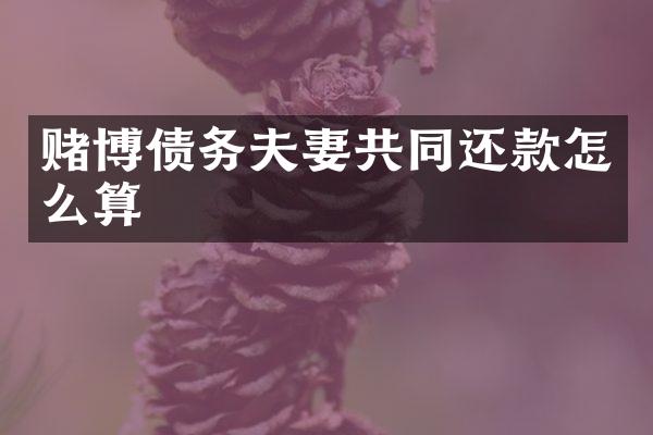 债务夫妻共同还款怎么算
