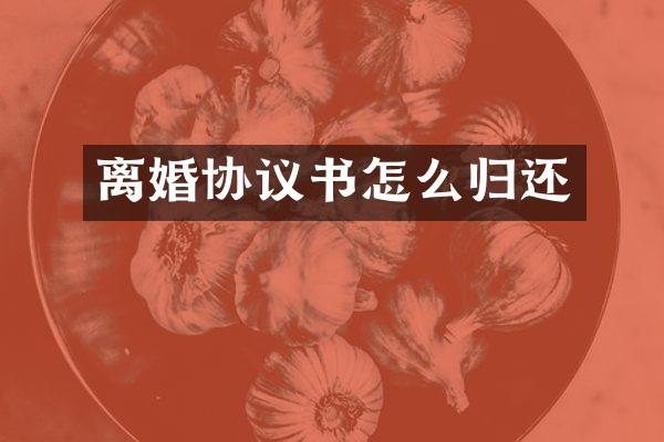 离婚协议书怎么归还