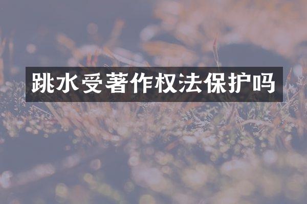 跳水受著作权法保护吗