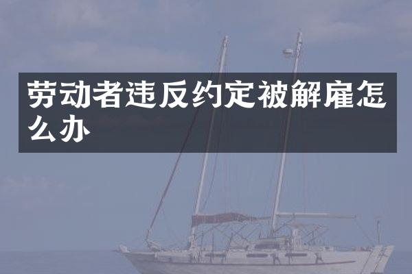 劳动者违反约定被解雇怎么办