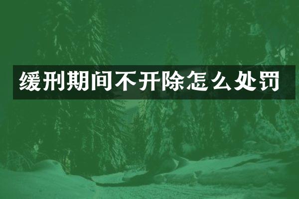 缓刑期间不开除怎么处罚