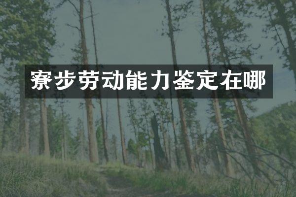 寮步劳动能力鉴定在哪