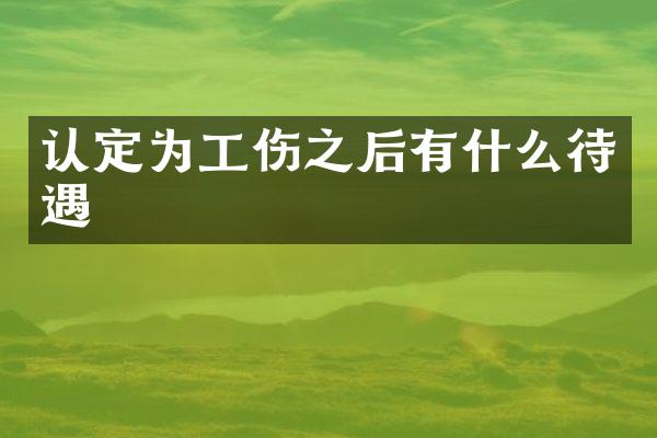 认定为工伤之后有什么待遇