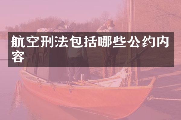 航空刑法包括哪些公约内容