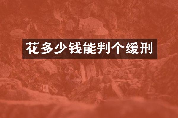 花多少钱能判个缓刑