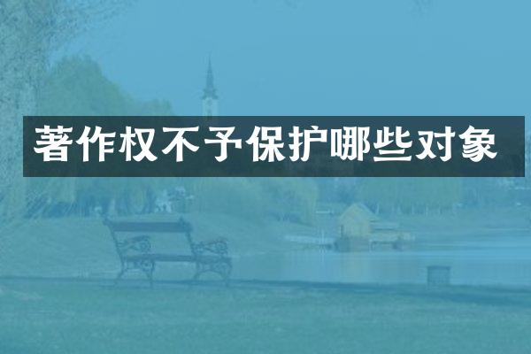 著作权不予保护哪些对象