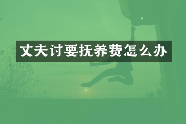 丈夫讨要抚养费怎么办