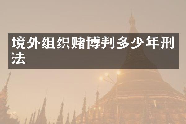境外组织判多少年刑法