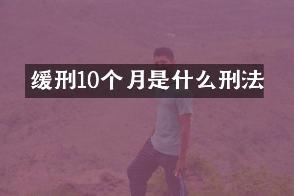 缓刑10个月是什么刑法