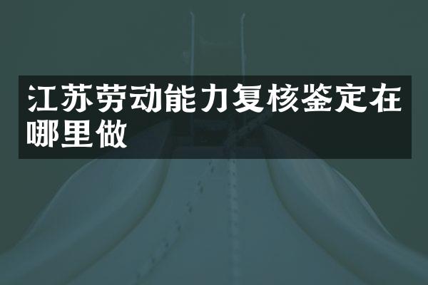 江苏劳动能力复核鉴定在哪里做