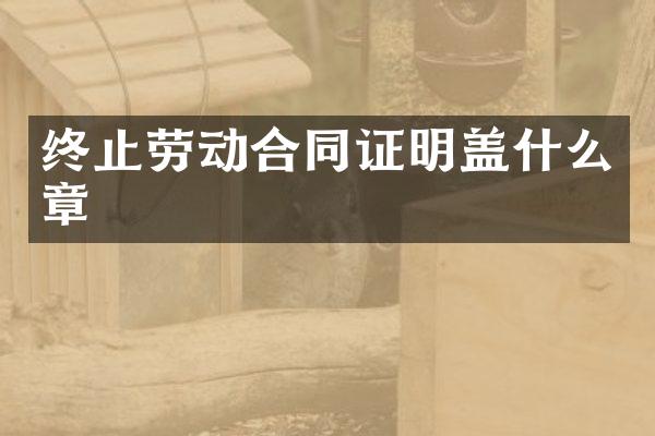 终止劳动合同证明盖什么章
