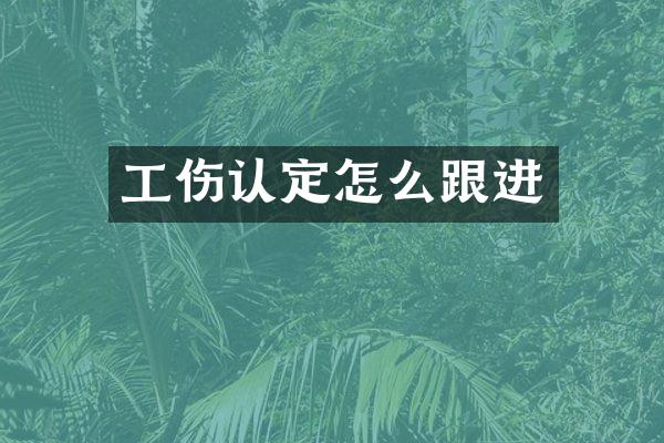 工伤认定怎么跟进
