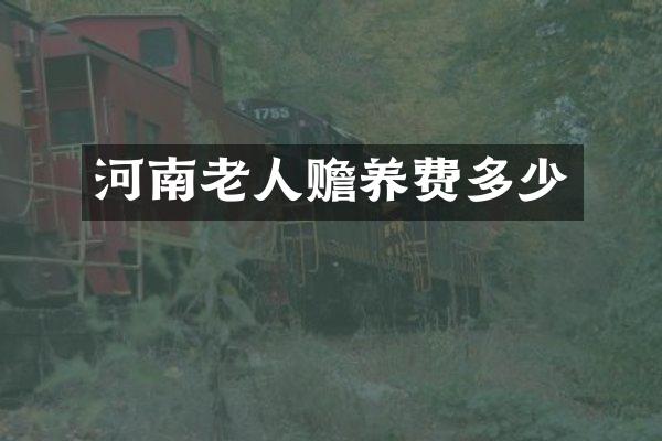河南老人赡养费多少