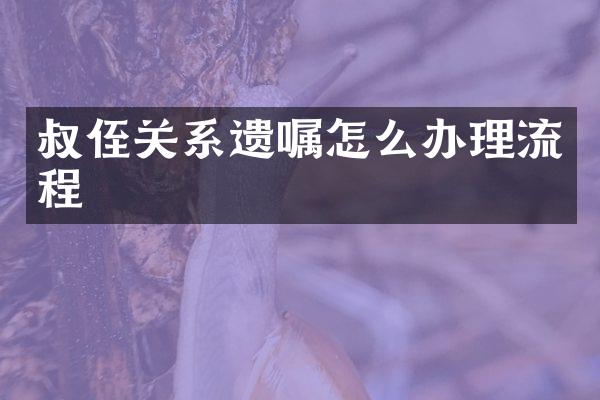 叔侄关系遗嘱怎么办理流程