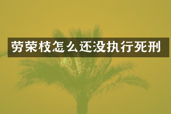 劳荣枝怎么还没执行死刑