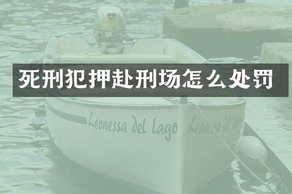 死刑犯押赴刑场怎么处罚